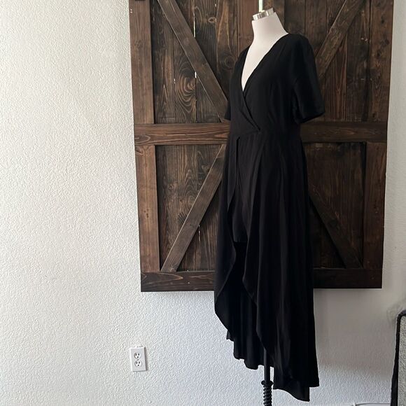 NWT Kormei Maxi Size Slit Party Rayon Floral Scoop Neck Sleeveless Romper Dress - Picture 5 of 12